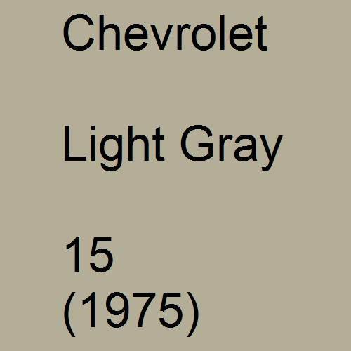 Chevrolet, Light Gray, 15 (1975).